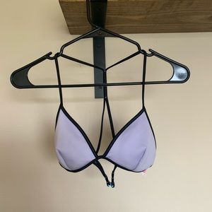 Lavender triangle bikini top
